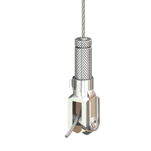 Ślizgacz linkowy typ 30 V Radełkowany z łącznikem typu widelec